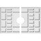 Ekena Millwork Beaux Architectural Grade PVC Ceiling Medallion, 18"W x 12"H x 3"ID x 6 1/4"C x 1"P, Two-Piece CMP18X12BX2-03000 - alternate 1